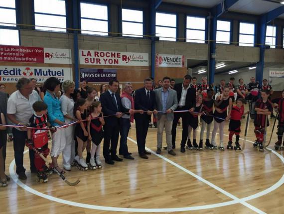 Inauguration du parquet sportif de la salle de l'Angelmière à la Roche sur Yon